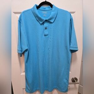 L.L. Bean Men's Turquoise Blue Polo Shirt, Large/Tall